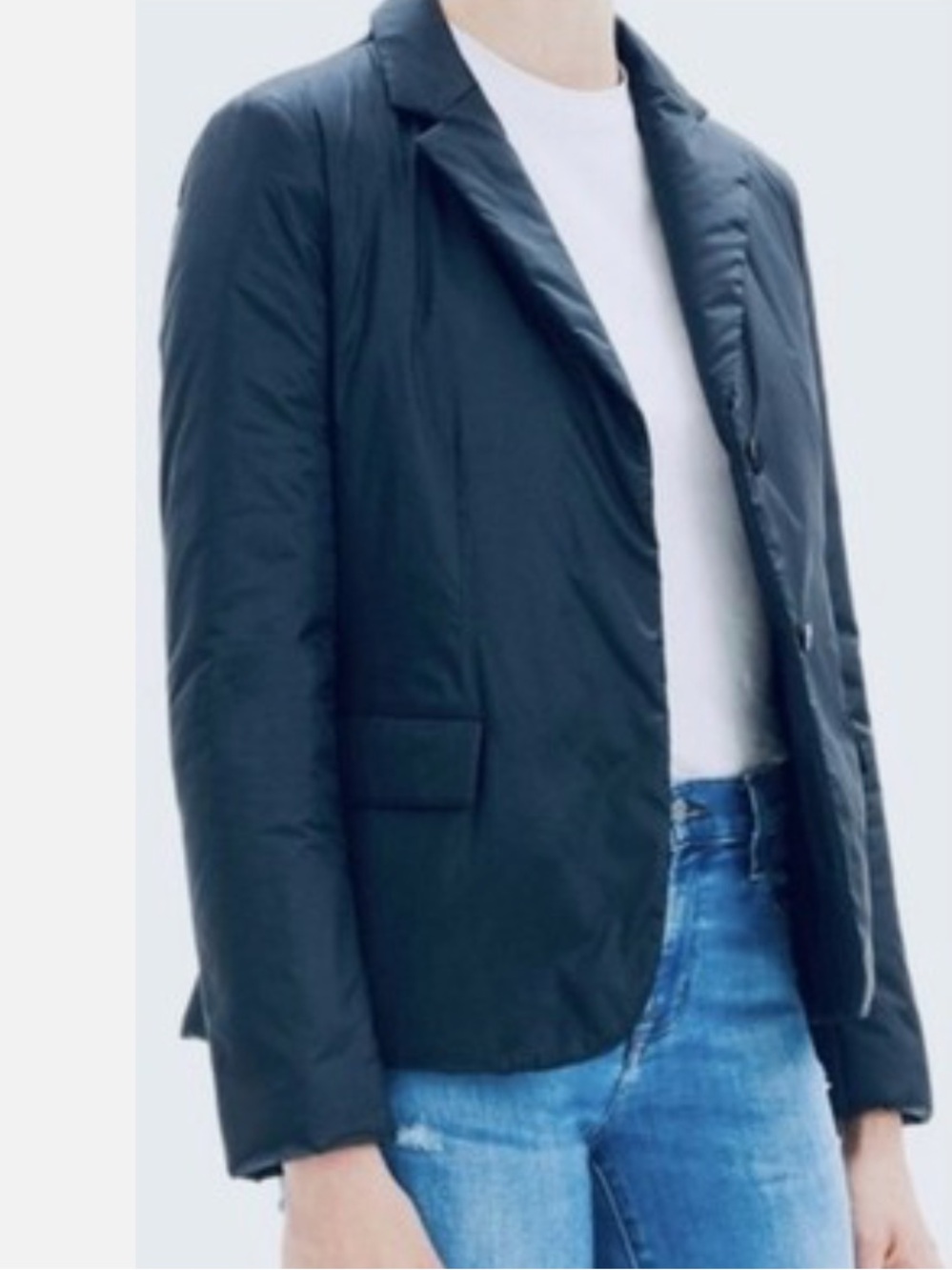NWT Theory Navy Puffer Blazer Jacket. Women's Size: XS (P).